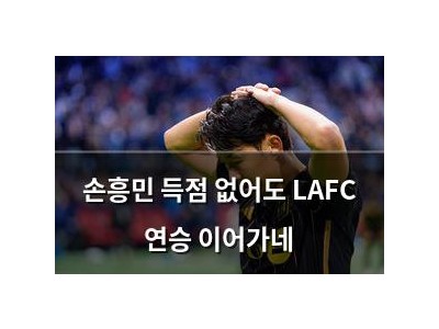 손흥민 득점 없어도 LAFC 연승 이어가네