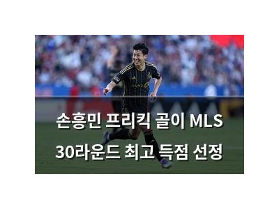 손흥민 프리킥 골이 MLS 30라운드 최고 득점 선정