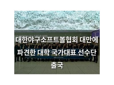 대한야구소프트볼협회 대만에 파견한 대학 국가대표 선수단 출국