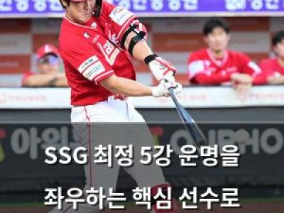 SSG 최정 5강 운명을 좌우하는 핵심 선수로 떠오르다