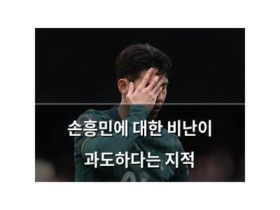 손흥민에 대한 비난이 과도하다는 지적