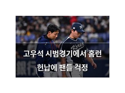 고우석 시범경기에서 홈런 헌납에 팬들 걱정