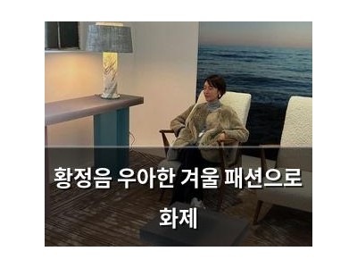 황정음 우아한 겨울 패션으로 화제
