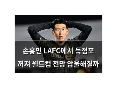 손흥민 LAFC에서 득점포 꺼져 월드컵 전망 암울해질까