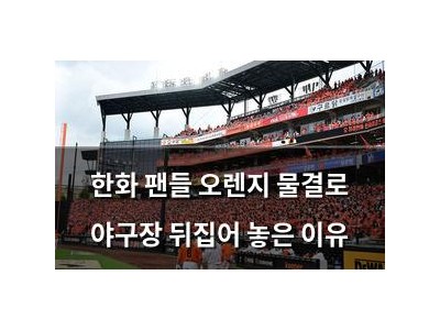 한화 팬들 오렌지 물결로 야구장 뒤집어 놓은 이유