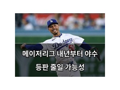 메이저리그 내년부터 야수 등판 줄일 가능성
