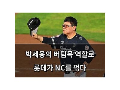 박세웅의 버팀목 역할로 롯데가 NC를 꺾다
